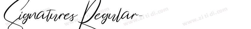 Signatures Regular字体转换
